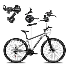 Bicicleta Aro 29 Absolute Nero 5 MTB Alumínio 21 Marchas Câmbio Shimano Freio a Disco