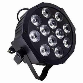 Par Led Slim RGBW 12 Leds 12W - Quadri-LED - 7 Canais DMX