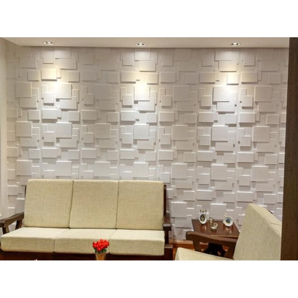 Revestimentos 3D Placas De Pvc Decorativas 50Cmx50Cm Luxo