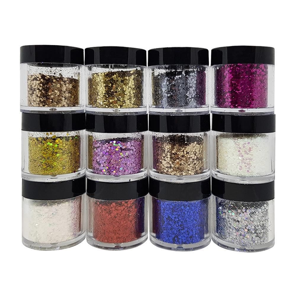 Kit 12 Potes Glitter Flocado Grande 61810