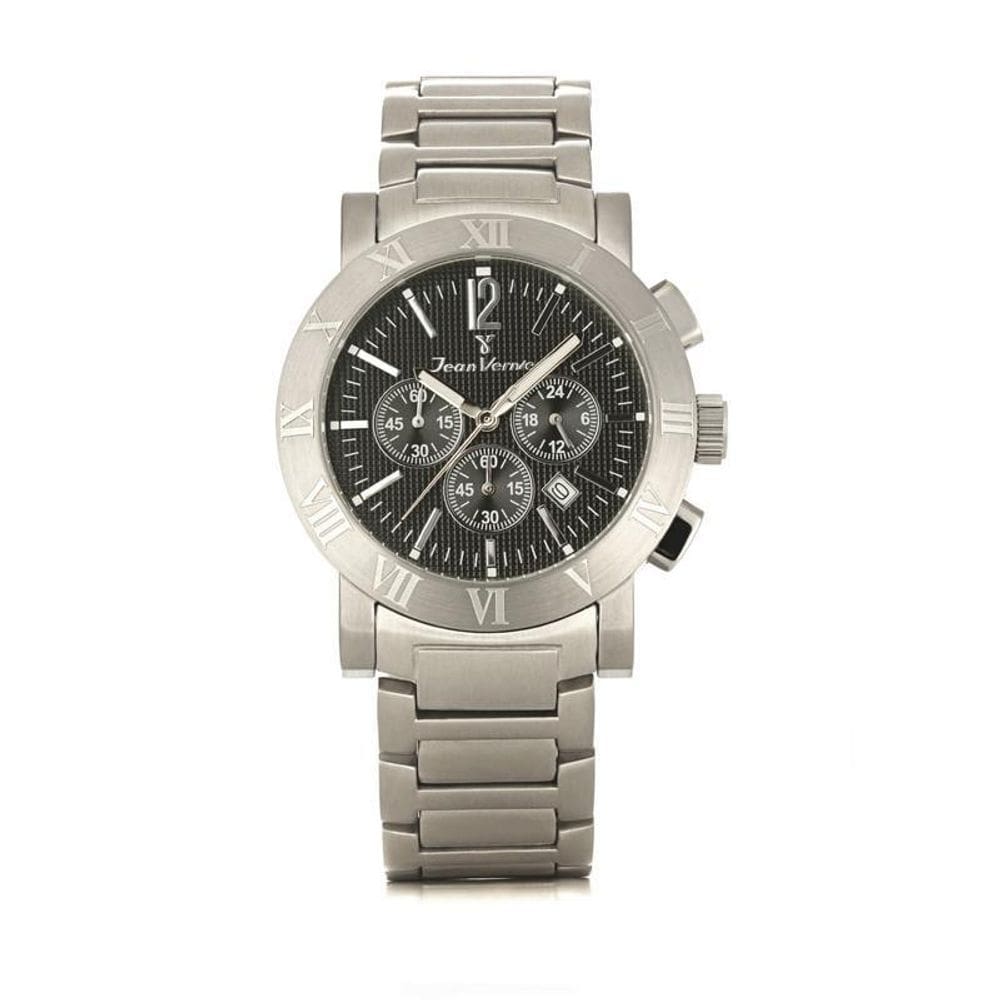 Relógio De Pulso Jean Vernier Masculino Aço Jv00250