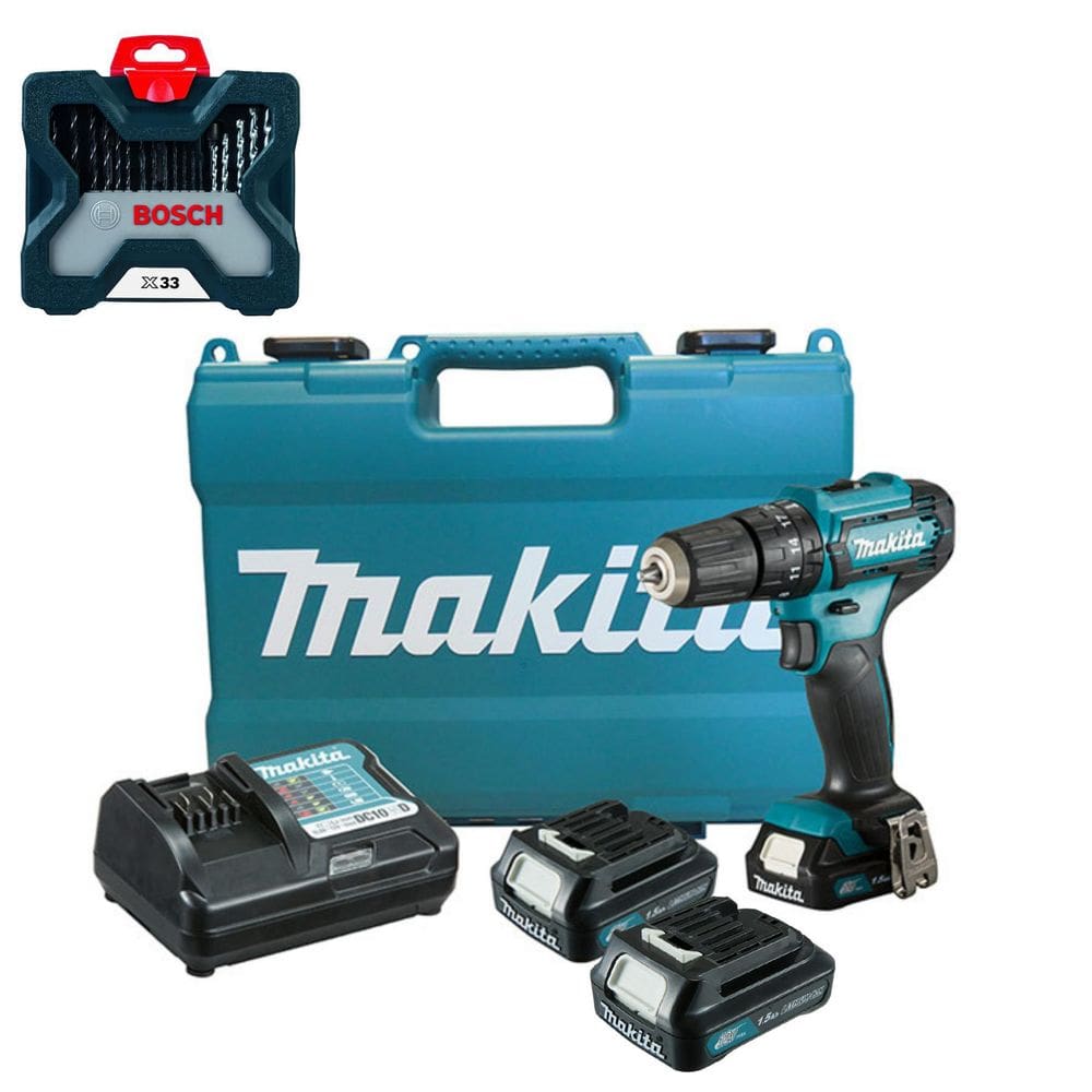 Parafusadeira/Furadeira Makita 12V Hp333Dwye + 2 Baterias