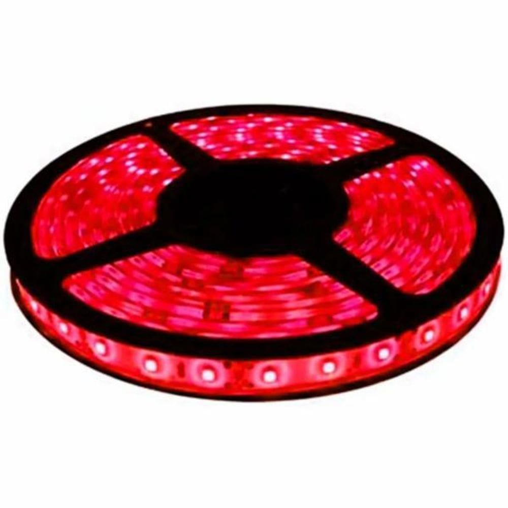 Fita Led 5050-1M/60 Led 5 Metros Cm Proteção Ip65 - Vermelho