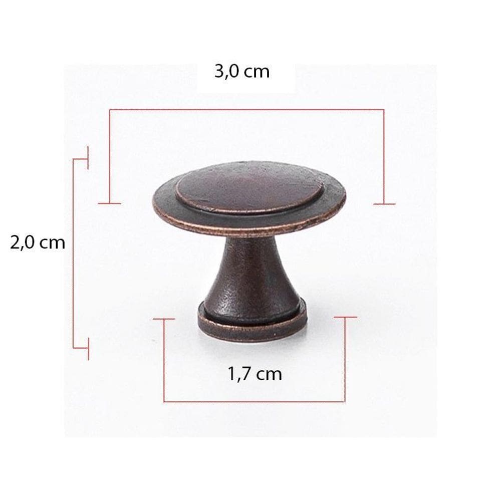 Puxador Redondo Flor Em Metal Móveis Kit 12 Unidade Guarda