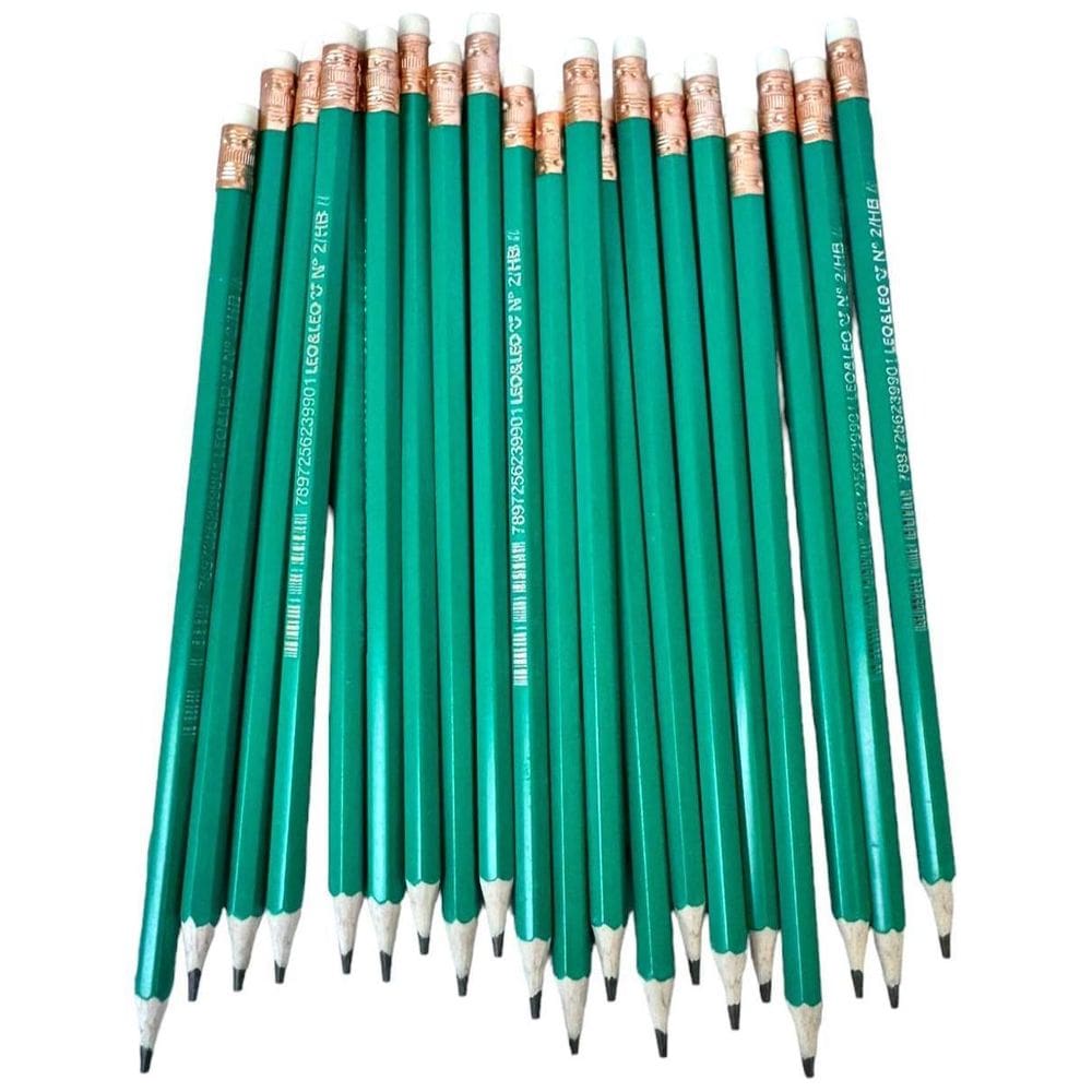 Lápis Com Borracha N2 Hb Sextavado Resina C/72Un Leo & Leo