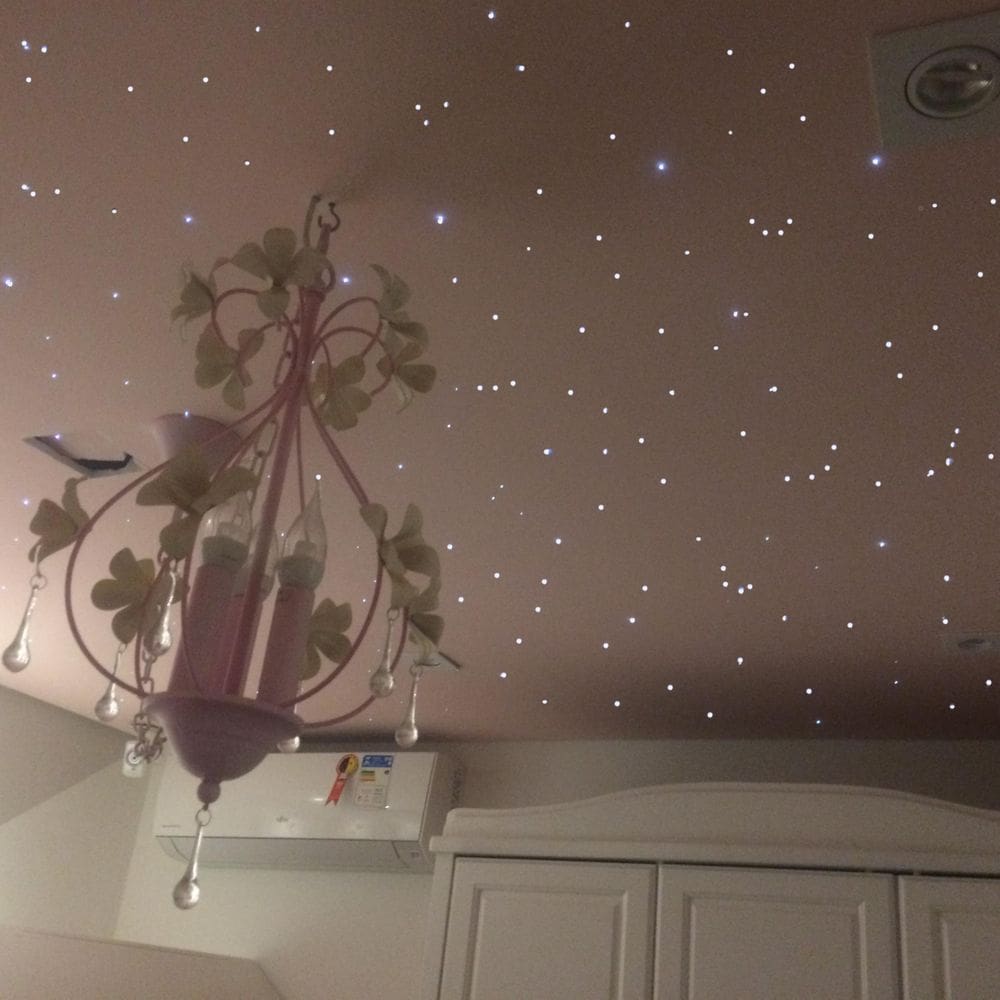 Kit Noite Estrelado Fibra Ótica Iluminação 600 Teto Branco