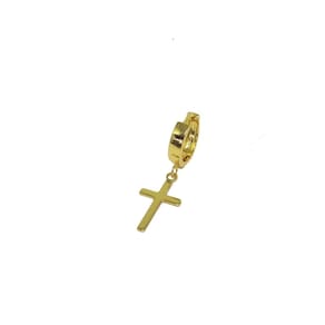 Brinco Masculino Argola Com Cruz 1 unidade Não É O Par