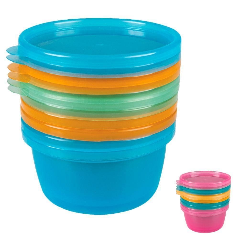 Kit 6 Potinhos Papinha Congelar Armazenar Alimento Comida