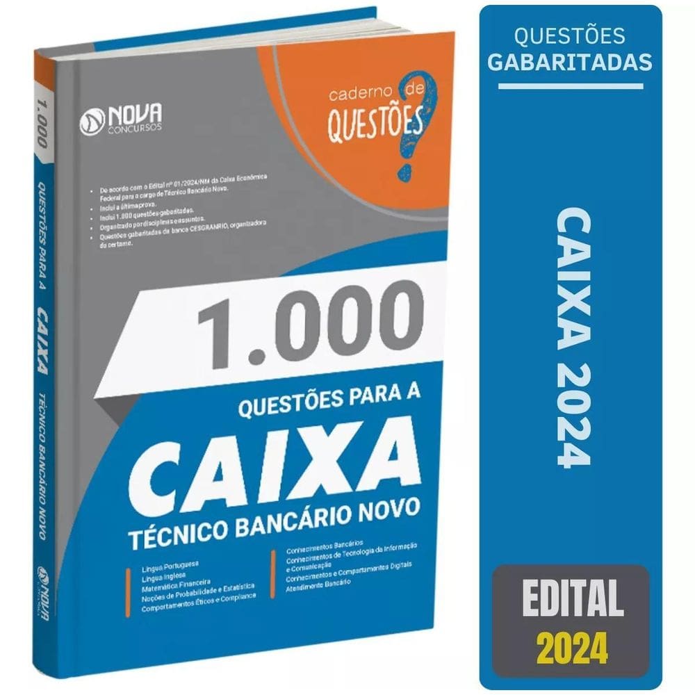 Caderno Questões Gabaritadas A Caixa 2024 Técnico Bancário