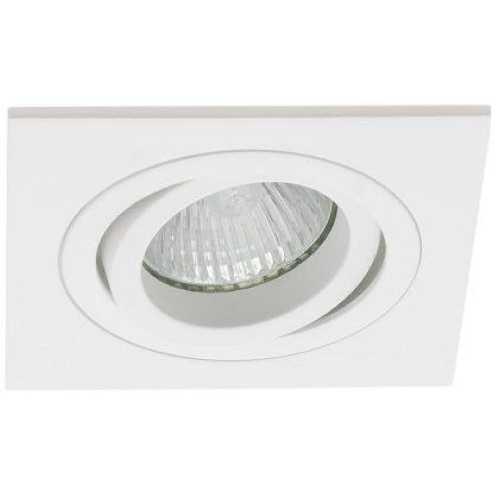 Spot de Embutir Quadrado 360º Face Plana AR70 GU10 Branco