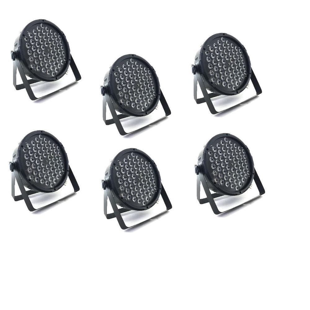 Kit Com 6 Par Led Slim Rgb 3 Em 1 Full Led Jdb-603N1