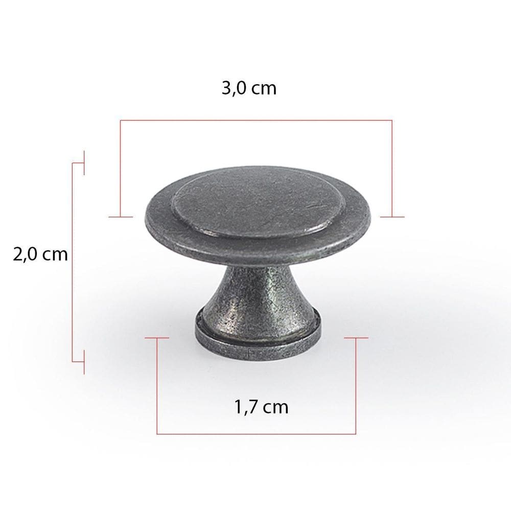 Puxador Redondo Flor Em Metal Móveis Kit 15 Unidade Puxador