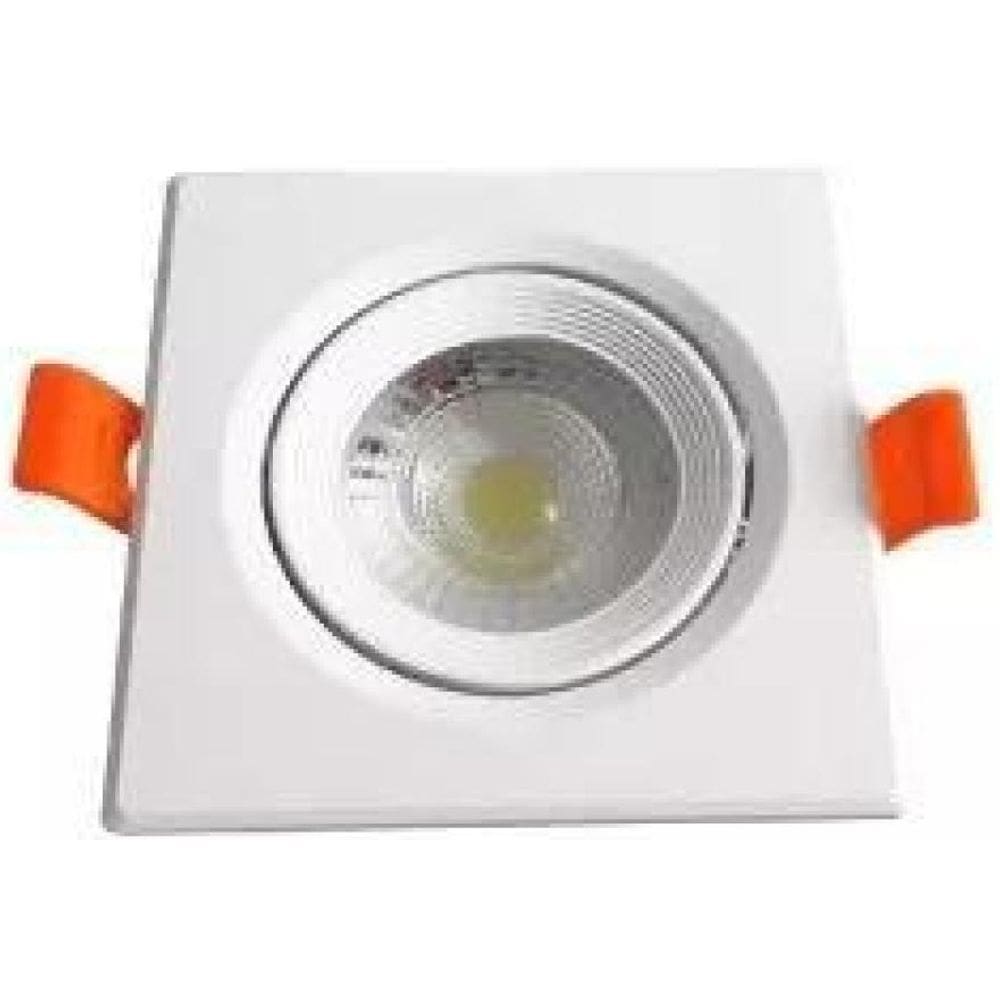 Spot Super Led 7W Lampada Quadrada - 2700K Branco Quente