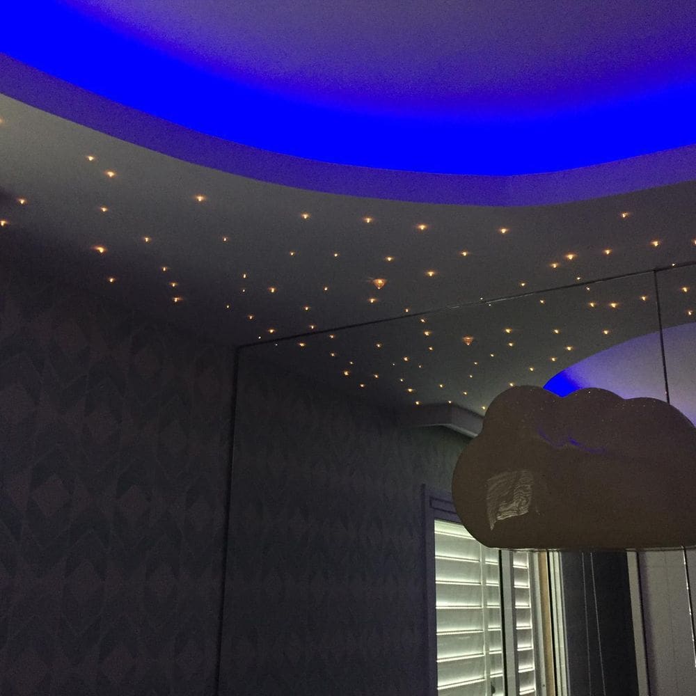 Noite Estrelada Fibra Otica Efeito Estrelado Branco 150 Mix