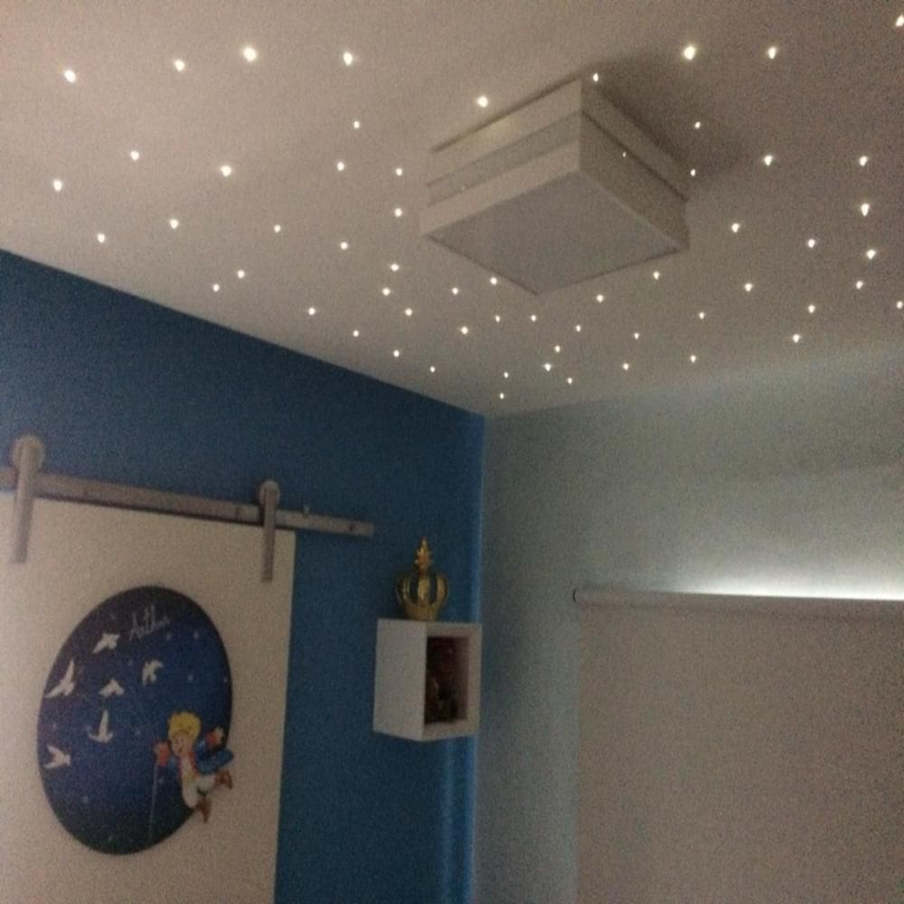 Kit Noite Estrelada Fibra Ótica 500 Efeito Estrelado Branco