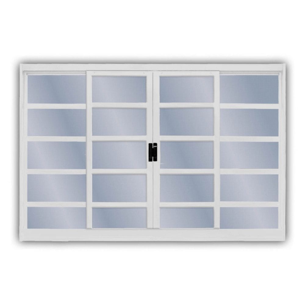 Janela de Aço de Correr 120x150cm 4 Folhas Minas Sul MGM Branco