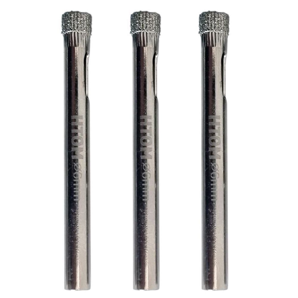 Kit 3 Serras Copo Diamantada 6Mm Porcelanato Cerâmica Vidro