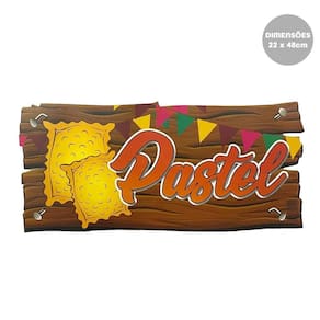 Placa Decoração Festa Junina Barraca De Pastel 22X48Cm