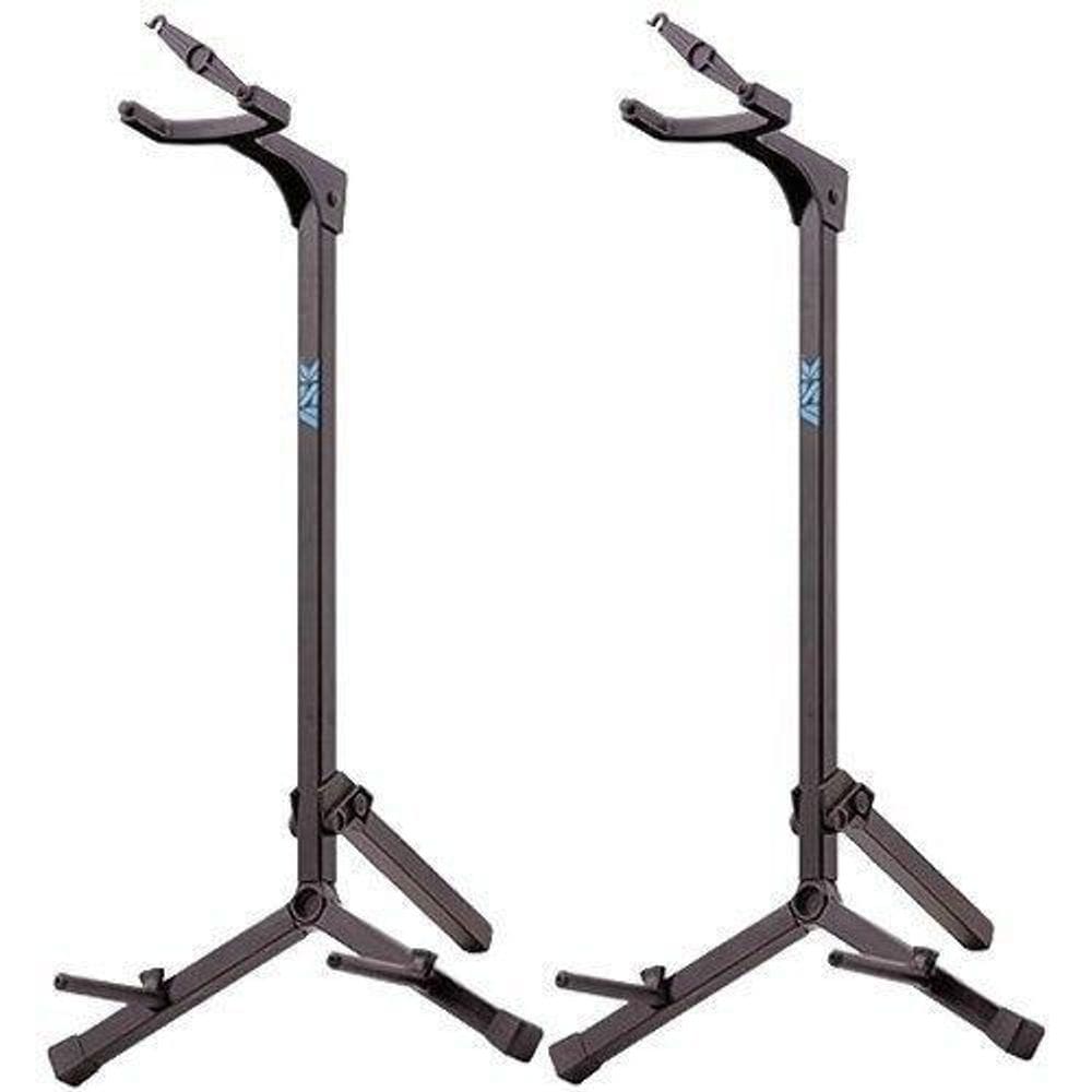 2 Suportes Violão Guitarra Baixo Pedestal C Trava Ask G3S