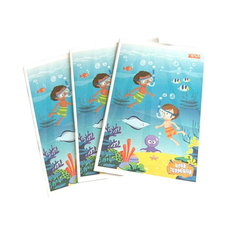 Caderno Brochura Pequeno Flexível Com 48 Folhas 20X14Cm-20Un