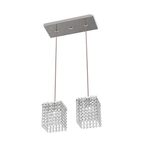 Luminária Pendente De Cristal L30X12Cm Mesa Balcão Quarto Bancada Passa Prato