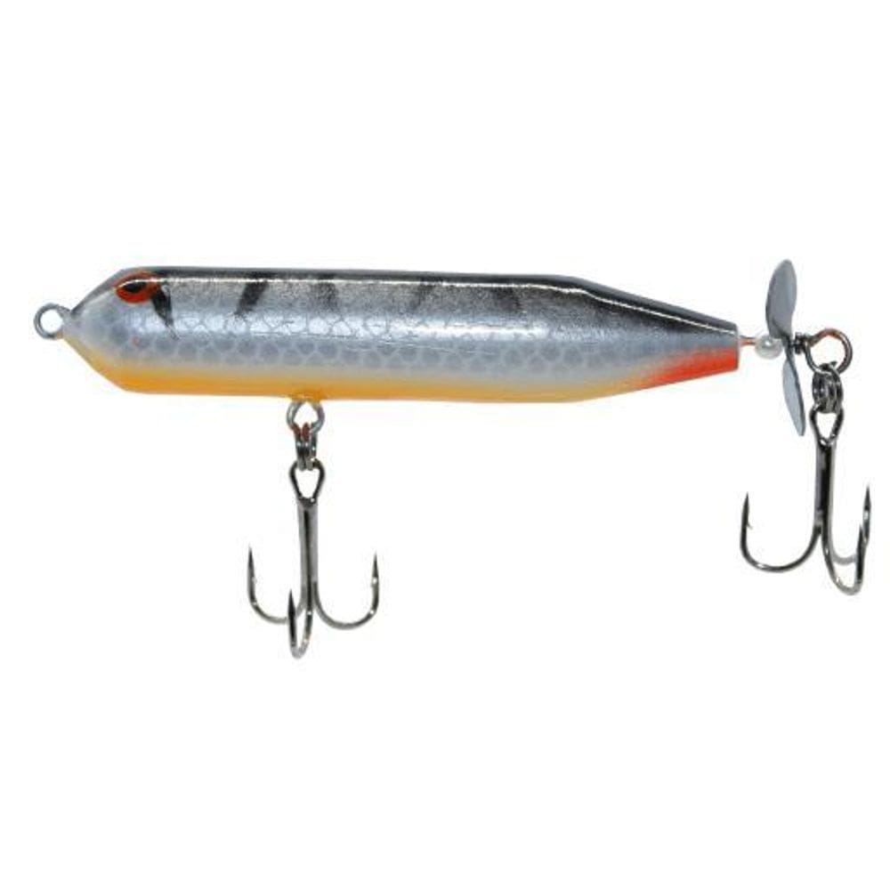 Isca Artificial Pesca Madeira 8Cm Com Helice Traira Tucunare