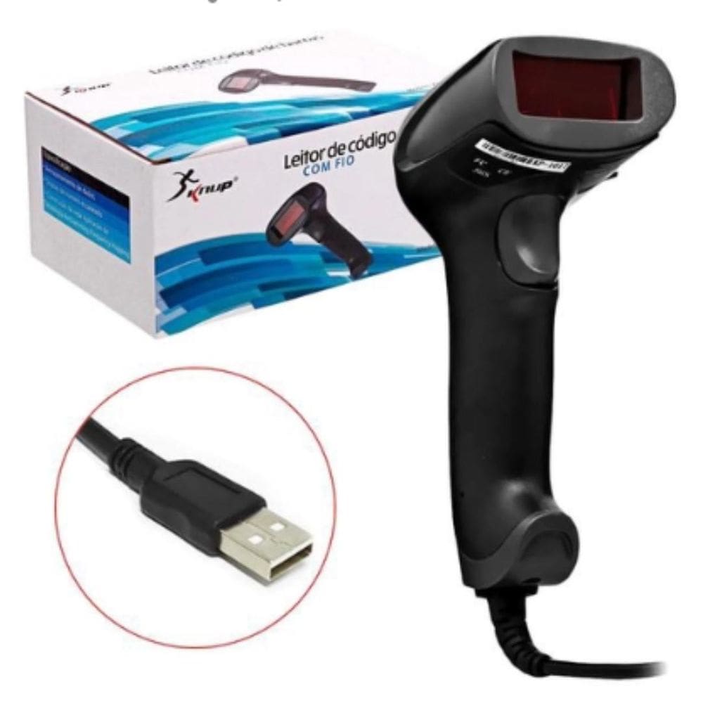 Leitor Código De Barras Usb - Kp-1017 Knup