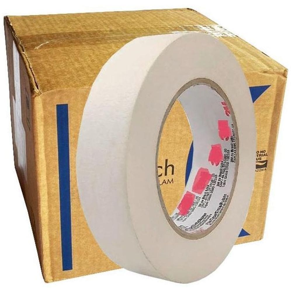 32 Rolo Fita Crepe Grossa 24Mmx45M Adesivo Uso Geral 1Caixa