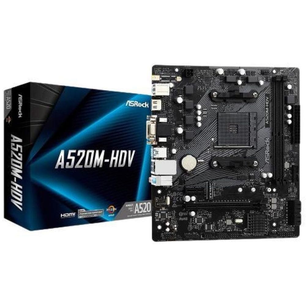 Placa Mãe Asrock A520M-Hdv Amd Am4 Matx Ddr4