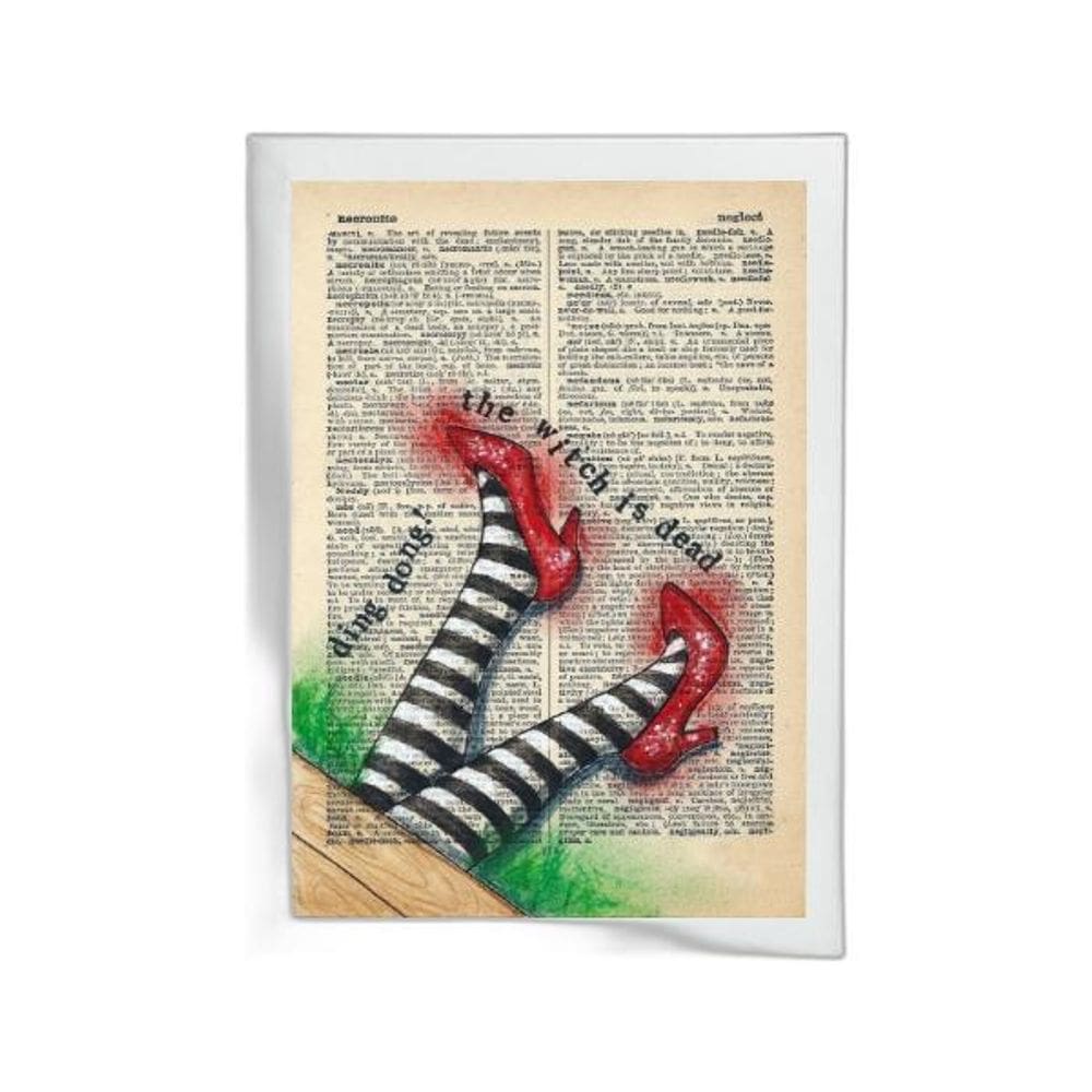 Quadro Pernas Dorothy - Mágico Oz 45X34Cm - Com Vidro