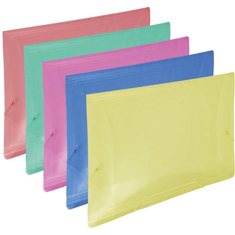 Pasta Aba Elastica Plastica Oficio Colorida Line - Dac com10