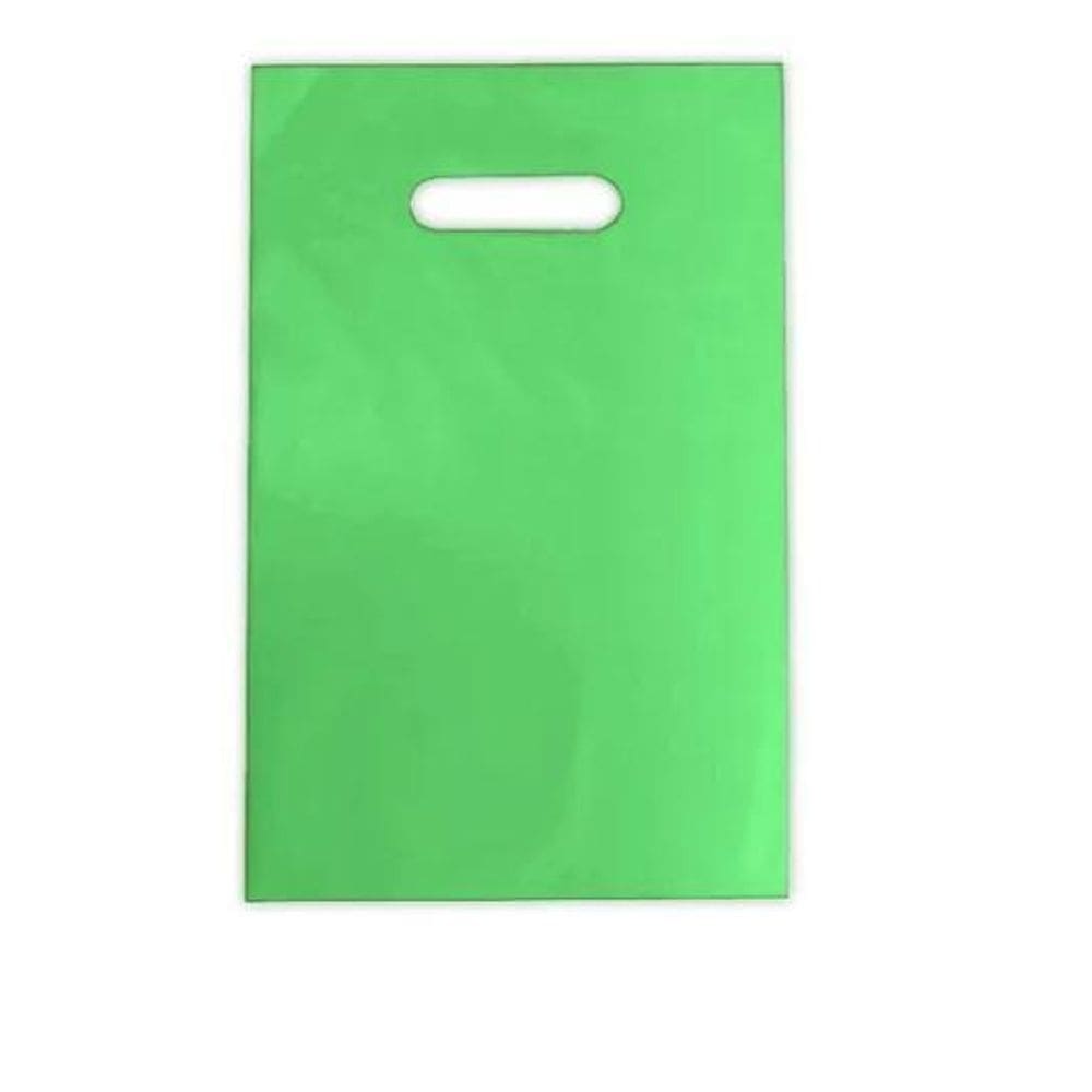 Sacola Plástica 20X30 Verde-Alça Boca De Palhaço- Kit 40Un