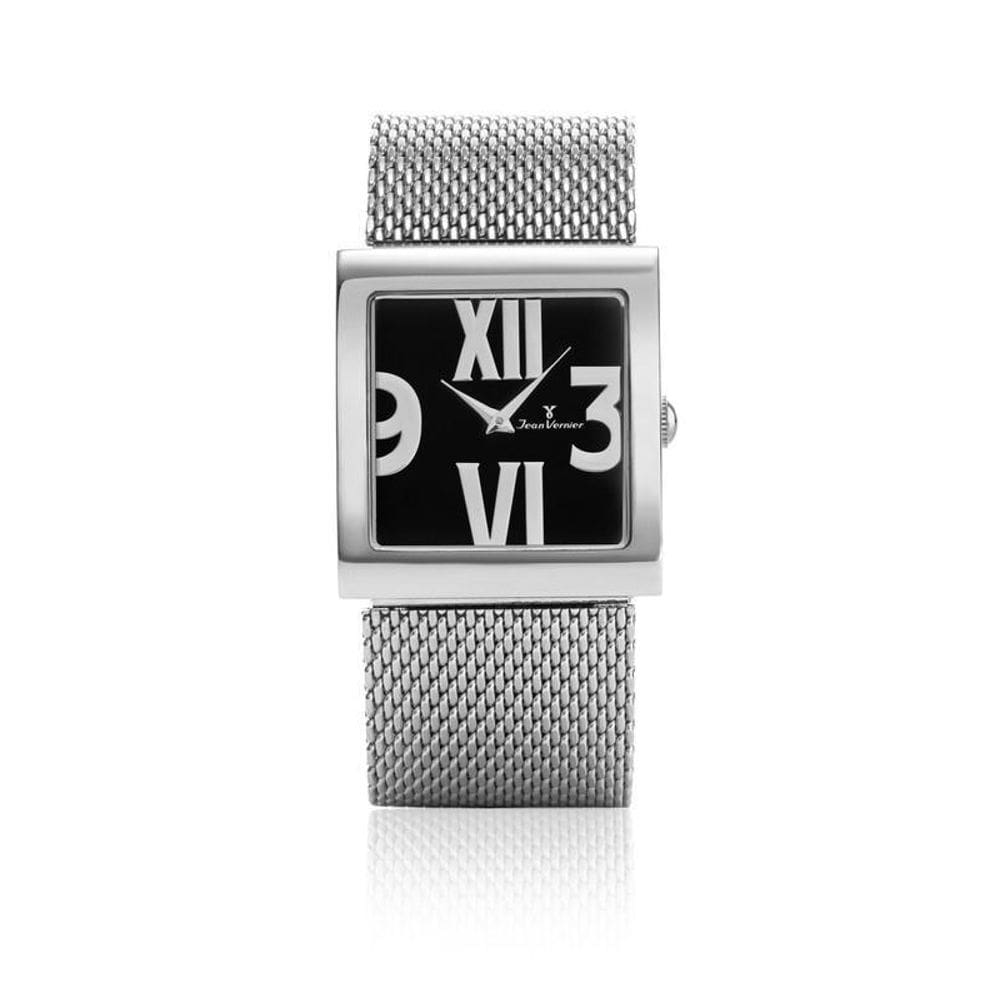Relógio De Pulso Jean Vernier Pulseira Aço Jv00145P