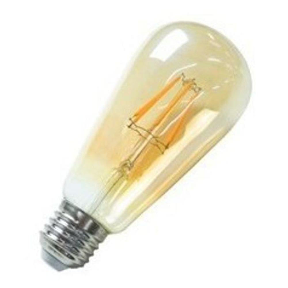 Kit 7 Lampada Filamento Led 4W Vintage Ambar St64 Bivolt