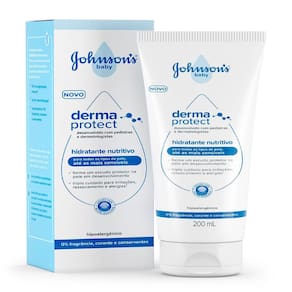 Creme Hidratante Nutritivo Derma Protect Johnson`s Baby para Todos os Tipos de Pele 200ml