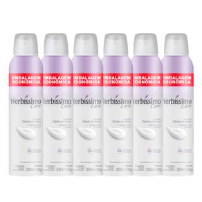 Kit Desodorante Aerossol Antitranspirante Herbíssimo Care Lavanda 250ML - 6 unidades