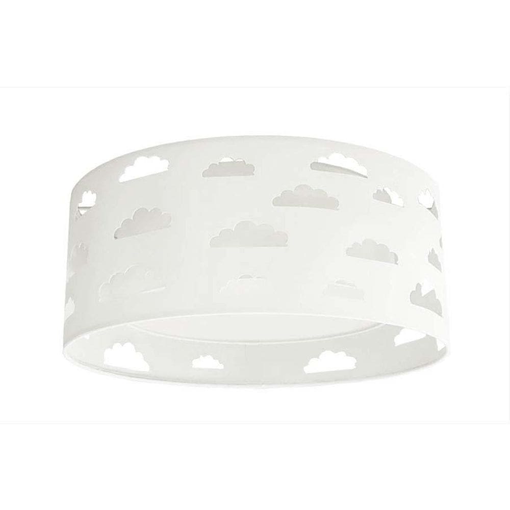 Luminária Plafon Nuvens Duplo Recorte Branco 50X16