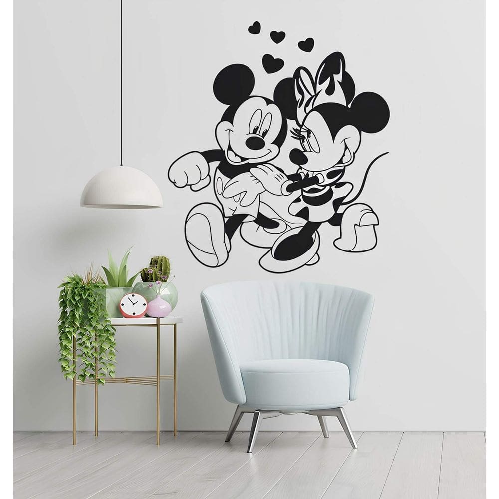 Adesivo De Parede Mickey E Minnie Mod21