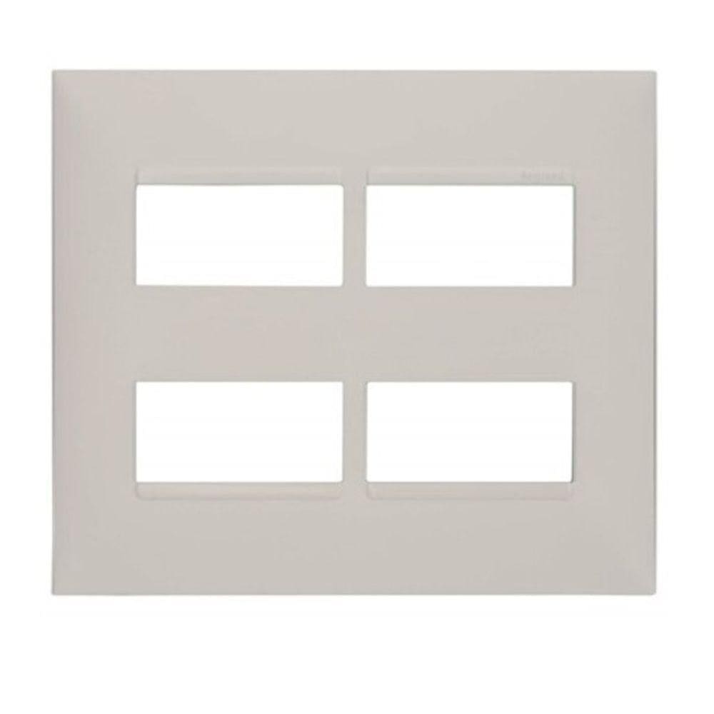 Placa 2+2 Postos Separados 4x4 Branca 618514bc