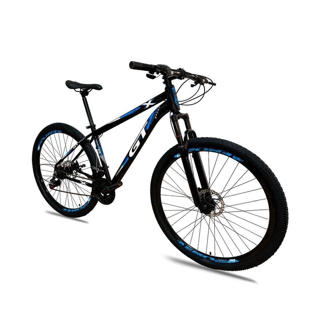 Bicicleta Aro 29 Shimano Dianteiro Traseiro Alumínio 21 Marchas Freio A Disco Quadro 21 Azul