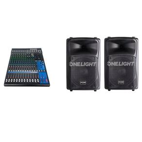 Kit Mesa 16 Canais Le-716 Com 2 Caixa De 12 Ativa Meteoro