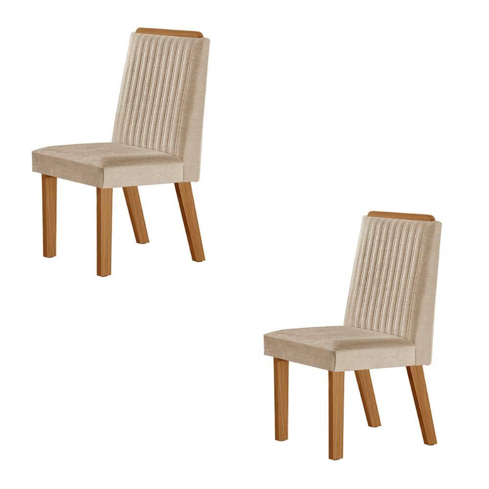 Conjunto de 2 Cadeiras Riviera com Tecido Linho