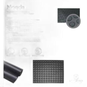 Piso Moeda 100X60 Emborrachado Pastilhado Laminado Academia