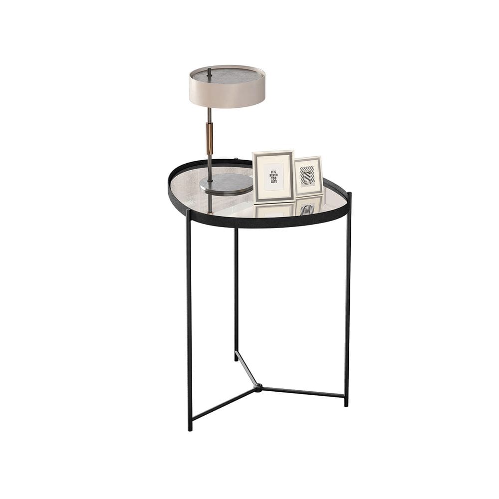 Mesa Lateral Organic Alamanda Preto Pe Preto - Moveis JB