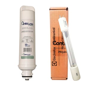 Kit Lâmpada UV e Filtro Refil Compatível Purifcador Água Electrolux PA31 PAUFCB30