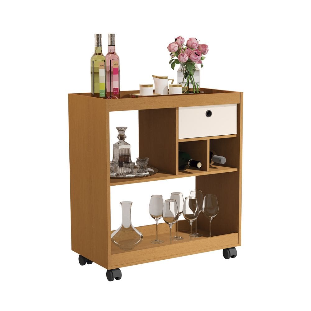 Buffet Aparador 4000 Nature com Off White - Moveis JB