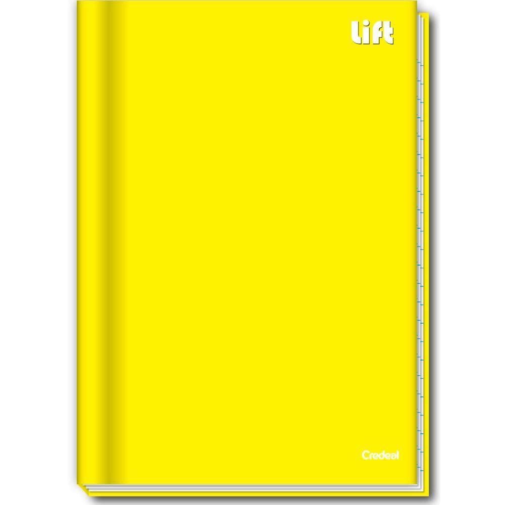 Caderno Brochurão Capa Dura 1 Matéria - 48 Folhas - Lift Amarelo - Credeal