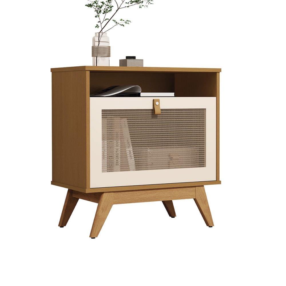 Mesa Cabeceira JB Camu-Camu New Nature com Off White - Moveis JB