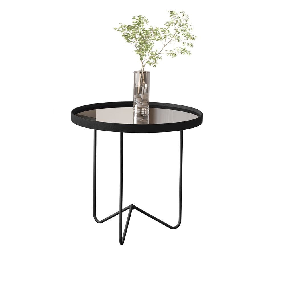 Mesa Lateral Alamanda Preto Preto - Moveis JB