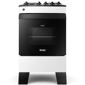 Fogão Consul 4 bocas Branco com mesa esmaltada - CFO4ZAB